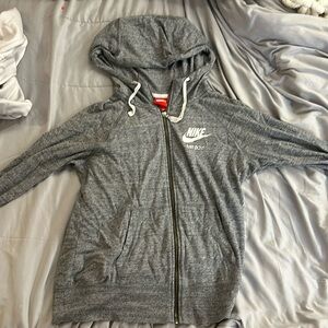medium Nike zip up sweater, grey